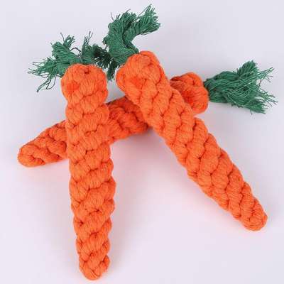 New Arrival Dog Teeth Cleaning Gift Chew Durable Interactive Pet Carrot Cotton Toys for Small/Medium/Large Dog Playing